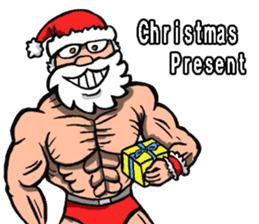 Muscle Santa Claus sticker #7988348