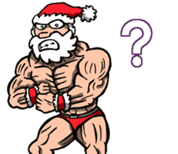 Muscle Santa Claus sticker #7988349