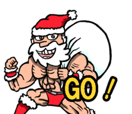 Muscle Santa Claus sticker #7988350