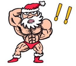Muscle Santa Claus sticker #7988351
