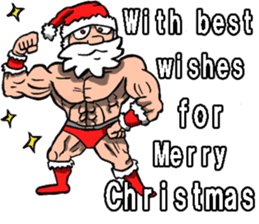 Muscle Santa Claus sticker #7988352