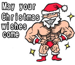 Muscle Santa Claus sticker #7988353