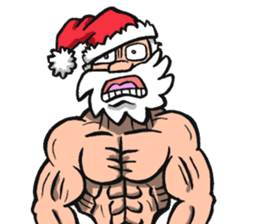 Muscle Santa Claus sticker #7988355