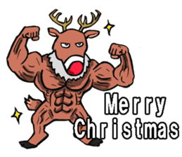 Muscle Santa Claus sticker #7988356