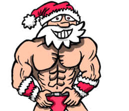Muscle Santa Claus sticker #7988357