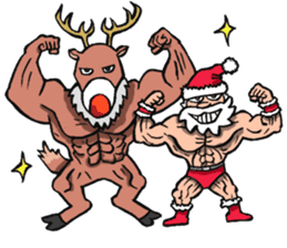 Muscle Santa Claus sticker #7988358