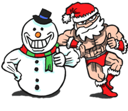 Muscle Santa Claus sticker #7988362