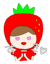 Heartwarming strawberry princess sticker #7988425
