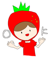 Heartwarming strawberry princess sticker #7988436