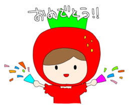 Heartwarming strawberry princess sticker #7988438