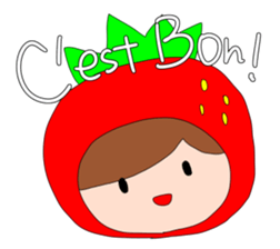 Heartwarming strawberry princess sticker #7988443