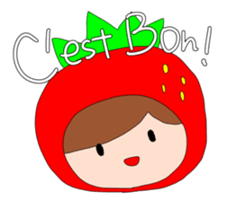 Heartwarming strawberry princess sticker #7988443
