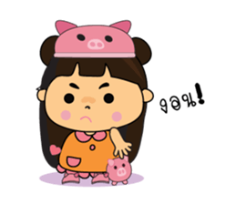 Piggy girl sticker #7990631