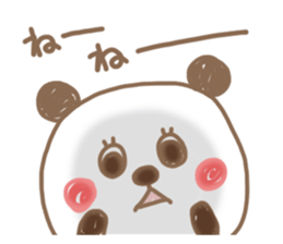 Chocolate color of the panda sticker #7991699