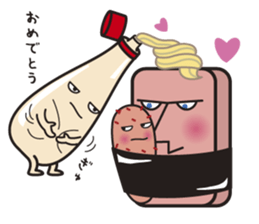 Mr. rice-ball and friends sticker #7992387