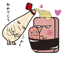 Mr. rice-ball and friends sticker #7992387