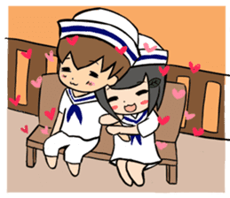 Sailor couple sticker #7993057