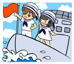 Sailor couple sticker #7993075
