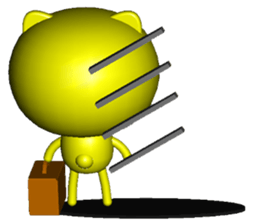 Mini Cat deserres a whacking 3D sticker #7993623