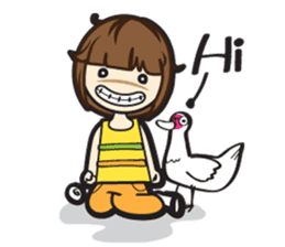 Mono and the duck sticker #7993646