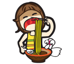 Mono and the duck sticker #7993653