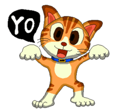 Lovely cat Tamagorou English version sticker #7994125