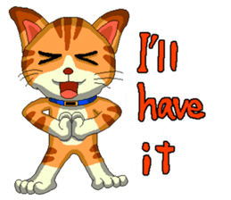 Lovely cat Tamagorou English version sticker #7994127