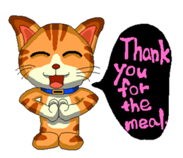 Lovely cat Tamagorou English version sticker #7994128