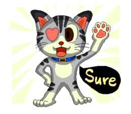 Lovely cat Tamagorou English version sticker #7994139