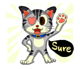 Lovely cat Tamagorou English version sticker #7994139