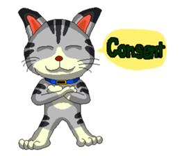 Lovely cat Tamagorou English version sticker #7994142