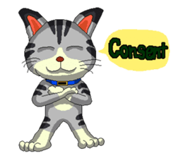 Lovely cat Tamagorou English version sticker #7994142