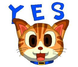 Lovely cat Tamagorou English version sticker #7994146