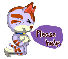 Lovely cat Tamagorou English version sticker #7994147