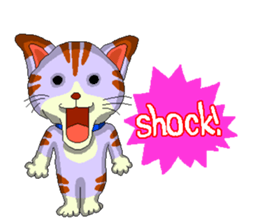 Lovely cat Tamagorou English version sticker #7994153