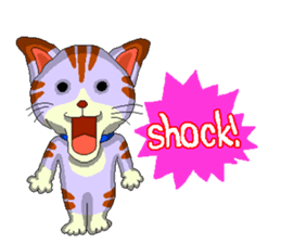 Lovely cat Tamagorou English version sticker #7994153