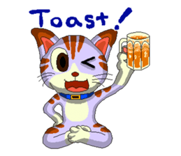 Lovely cat Tamagorou English version sticker #7994154
