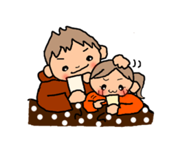 BROWN&ORANGE for Lovers. sticker #7994858