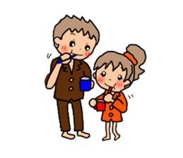 BROWN&ORANGE for Lovers. sticker #7994880