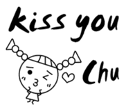 Changeable mood Braids small girl sticker #7997764