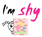 Changeable mood Braids small girl sticker #7997766