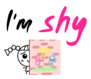 Changeable mood Braids small girl sticker #7997766