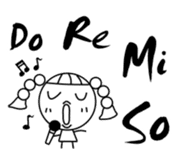 Changeable mood Braids small girl sticker #7997770