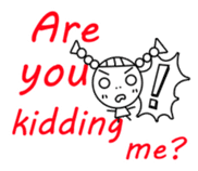 Changeable mood Braids small girl sticker #7997772