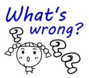 Changeable mood Braids small girl sticker #7997773