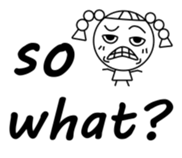 Changeable mood Braids small girl sticker #7997776