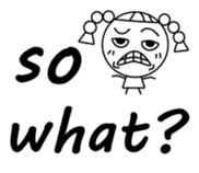 Changeable mood Braids small girl sticker #7997776