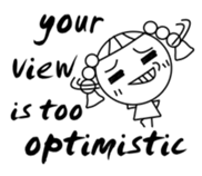 Changeable mood Braids small girl sticker #7997779