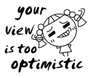 Changeable mood Braids small girl sticker #7997779