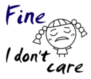 Changeable mood Braids small girl sticker #7997780